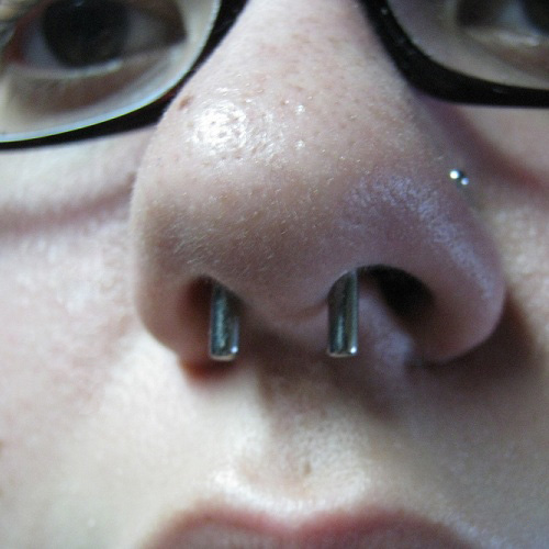 Titanium septum retainer
